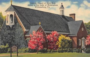 Williamsburg, VA Virginia  CATHOLIC CHURCH Of SAINT BEDE  1957 Curteich Postcard 
