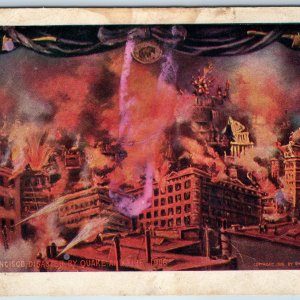 1906 UDB San Francisco CA Fire Earthquake Firefighter James Lee PC Painting A198