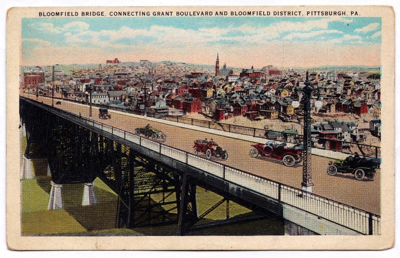 1915-30 Pittsburgh PA Bridge Connecting Grant Boulevard & Bloomfield District WB