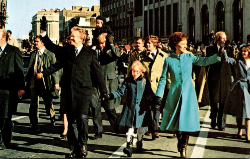 Washington D C Jimmy and Rosalynn Carter On The Inaugural Walk