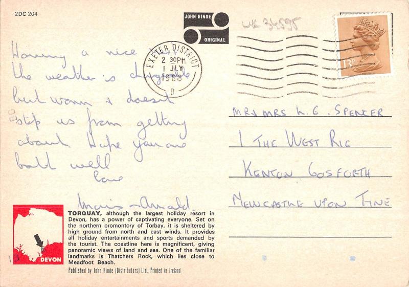 uk34595 inner harbour and vane hill torquay devon uk