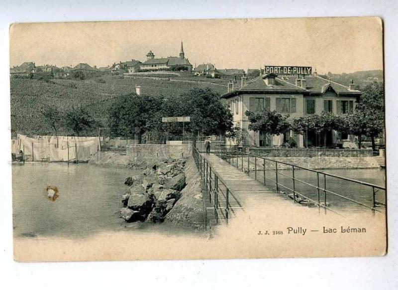 191363 SWITZERLAND PULLY Lac Leman Vintage postcard