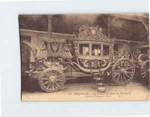 Postcard Charles X Coronations Coach Versailles France