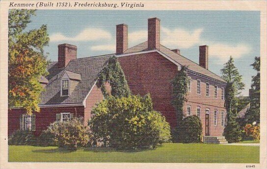 Kenmore Fredericksburg Virginia 1952