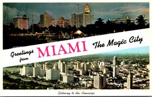 Florida Greetings From Miami The Magic City Showing Skyline