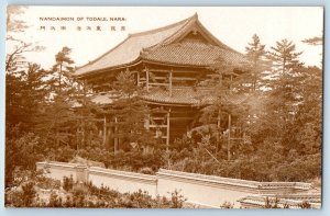 Japan Postcard Nandaimon of Todaijiri Nara c1940's Vintage RPPC Photo