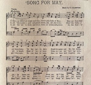 Song For May Sheet Music 1892 Victorian Voice And Piano Spring Ephemera DWY10A