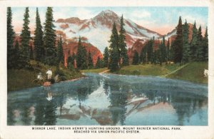 Postcard Mirror Lake Mount Rainier Oregon