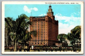 The Everglades Apartment Hotel Miami Florida Historic Building Landmark Postcard