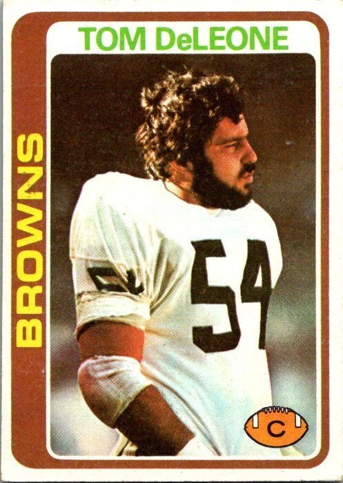 1978 Topps Football Card Tom DeLeone Cleveland Browns sk7118