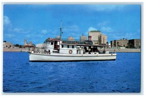 c1950's The Buccaneer Passenger Ferry Boat View Corpus Christi Texas TX Postcard