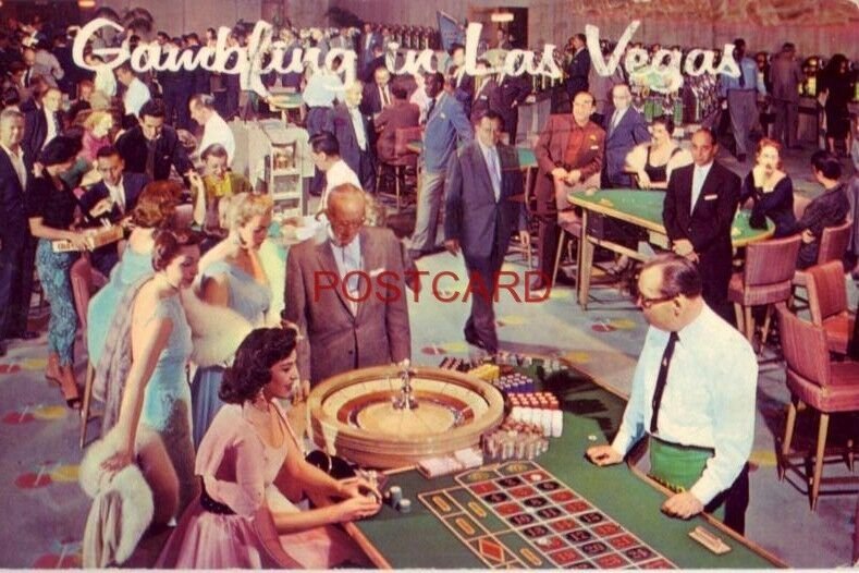 1969 GREETINGS - GAMBLING IN LAS VEGAS - at the Roulette wheel