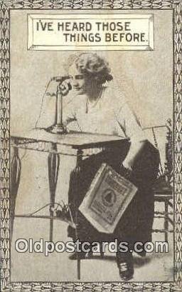 Telephone 1911 crease left bottom corner, , light corner wear, yellowing on f...