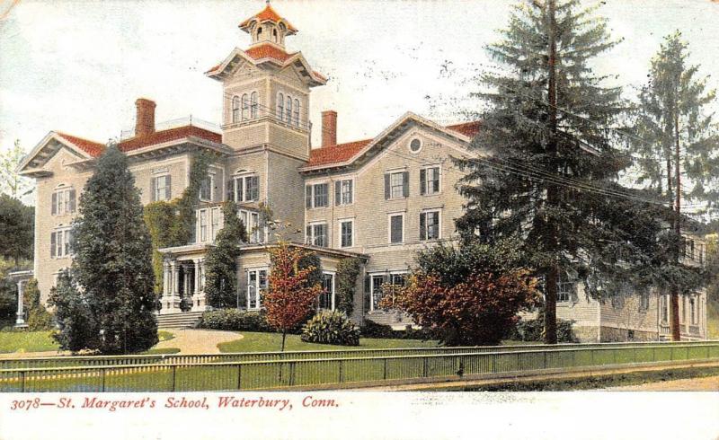 WATERBURY, CT Connecticut     ST MARGARET'S SCHOOL    1909 UDB Postcard