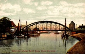 England Isle Of Wight Great Yarmouth North Quay Suspension Bridge