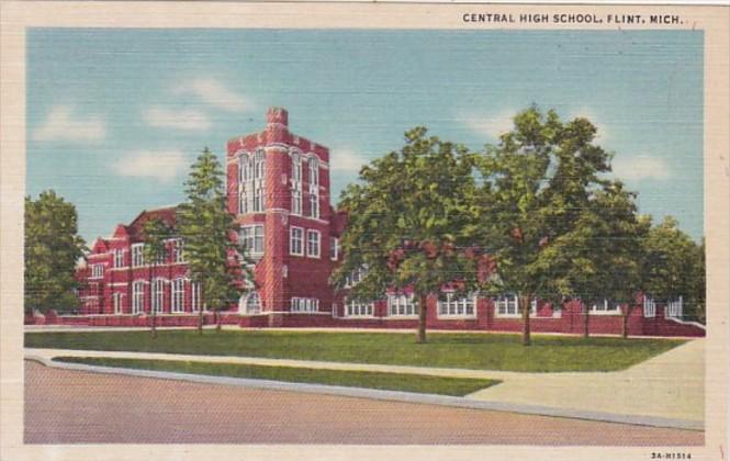 Michigan Flint Central High School Curteich