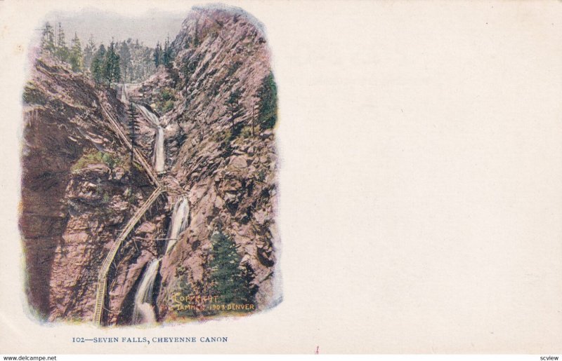 COLORADO SPRINGS, Colorado, 1900-910's; Seven Falls, Cheyenne Canon