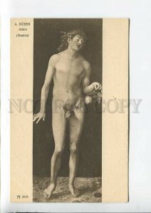 3185593 Nude Man ADAM w/ Apple by DURER Vintage postcard