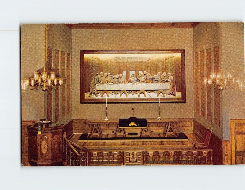 Postcard The Great Woodcarving of the Last Supper Upper Room Chapel Tennessee