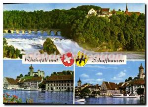 Postcard Modern Rheinfall und Schaffhausen