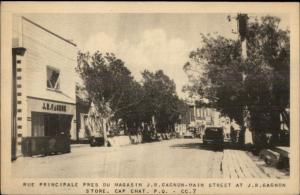 Cap Chat Quebec Rue Principale JR Gagnon Store Postcard