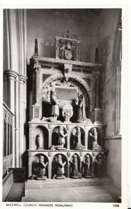 Derbyshire Postcard - Bakewell Church - Manners Monument - Real Photo Ref 17553A