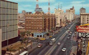 Broadway Looking East San Diego California 1963 postcard