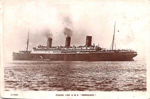 Cunard Line RMS Berengaria Ship Black paper on back paper wear and paper glue...