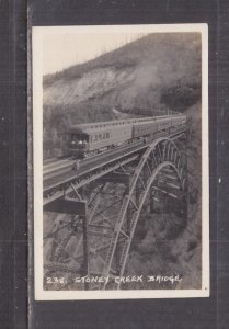 CANADA, STONEY CREEK BRIDGE, BANFF, TRAIN, c1910 ppc., unused.