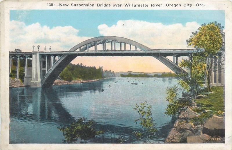 New Suspension Bridge over Willamette River Oregon City