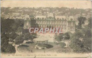 Old Postcard Le Havre City Hall and the Public Garden