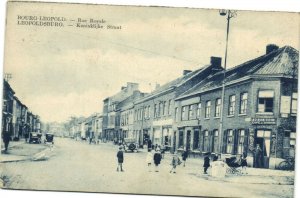 PC BELGIUM, BOURG-LEOPOLD, RUE ROYALE, Vintage Postcard (b30065)