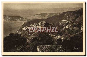 Old Postcard Cote D Azur Eze Vue Generale Jack De La Route De La Grande Corniche