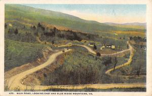 Blue Ridge Mountains Virginia Main Road Birdseye View Antique Postcard K82631