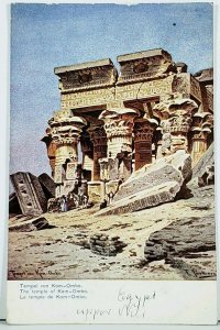 Middle East Egypt Temple Von Kom-Ombo by F. Perlberg Postcard D19