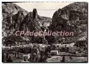 Postcard Old Moustiers Sainte Marie B A village at the foot of the cliff etan...