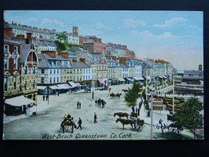 Ireland CORK Queenstown THE ROB ROY HOTEL & ELLIE WALSH ADVERT Old Postcard