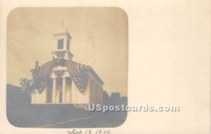 Patriotic Flags on Building - Monticello, New York NY Postcard
