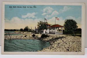 Fond du Lac, Wisconsin New Bath House Postcard A18