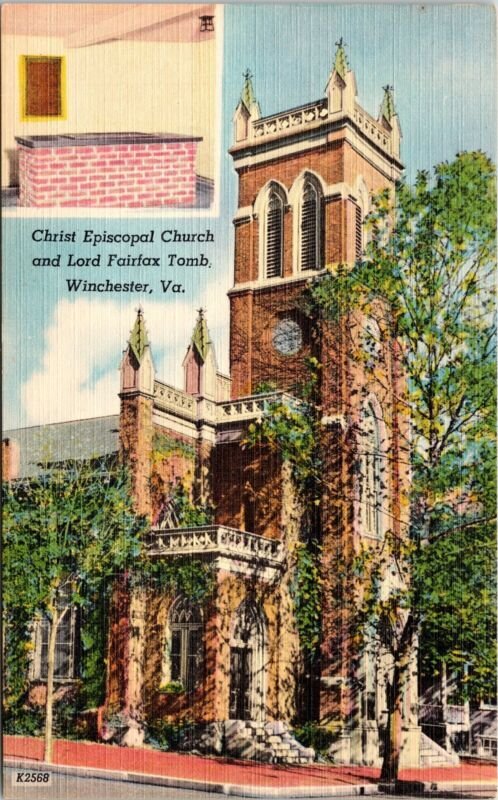 View Christ Episcopal Church Lord Fairfax Tomb Winchester Virginia VA Postcard