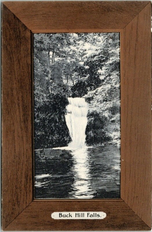 Buck Hill Falls Pennsylvania~The Falls~Woodgrain Border Frame~c1905 Rotograph PC 