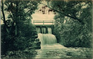 Flume Haydens Mill Pond Chiltonville MA Massachusetts Antique Postcard PM Cancel 