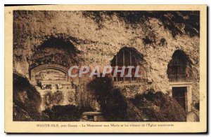 Old Postcard Haute Isle Gasny near the War Memorial and the windows of the un...