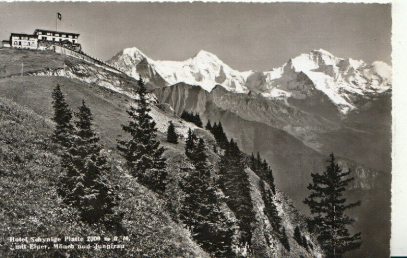 Switzerland Postcard - Hotel Schynige Platte Mit Eiger - Monch Und - Ref TZ7642