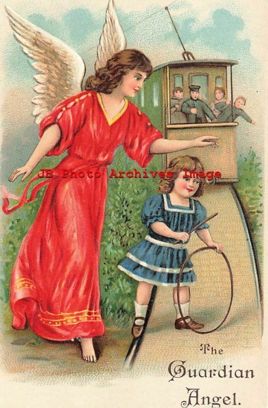 6 Postcards Set, ASB No 250, Guardian Angel Protecting Children