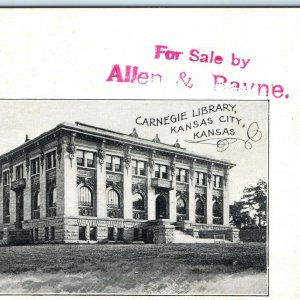 c1900s Real Estate Advertisement Kansas City, KS Carnegie Library For Sale! A23