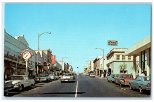 1960 View Pacific Avenue Road Classic Cars Bremerton Washington Vintage Postcard