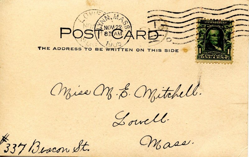 MA - Lynn. Old Meeting House (?), circa 1905.  *RPPC