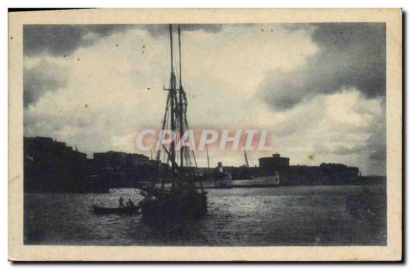 Postcard Old fishing boat