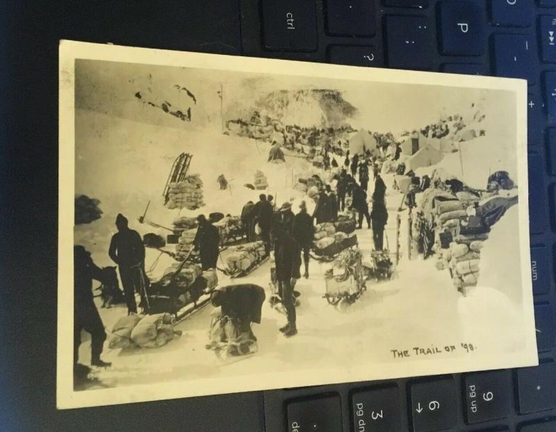 Vintage Postcard: The Trail of 98. Canada Gold Rush